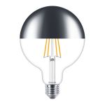 Philips Classic LEDglobe E27 Filamento Mirror Chiara 120mm 7.2W 650lm - 827 Bianco Molto Caldo | Dimmerabile - Sostitutiva 60W