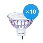 Confezione Multipack 10x Philips Master Value LEDspot GU5.3 MR16 5.8W 490lm 60D - 940 Bianco Freddo | Miglior resa cromatica - Dimmerabile - Sostitutiva 35W