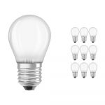 Confezione Multipack 10x Ledvance CLASSIC LED E27 Pera Filamento Ghiaccio 4.8W 470lm - 827 Bianco Molto Caldo | Dimmerabile - Sostitutiva 40W