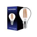 Noxion Lucent Lustre LED E14 Sferica Filamento Chiara 4.5W 470lm - 827 Bianco Molto Caldo | Dimmerabile - Sostitutiva 40W