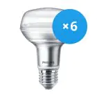 Confezione Multipack 6x Philips Corepro LEDspot E27 R80 4W 345lm 36D - 827 Bianco Molto Caldo | Sostitutiva 60W