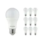 Confezione Multipack 10x Noxion Lucent Classic LED E27 Pera Ghiaccio 11W 1055lm - 827 Bianco Molto Caldo | Dimmerabile - Sostitutiva 75W