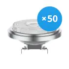 Confezione Multipack 50x Noxion LEDspot G53 AR111 7.2W 450lm 40D - 918-927 Dim To Warm | Miglior Resa Cromatica - Dimmerabile - Sostitutiva 50W